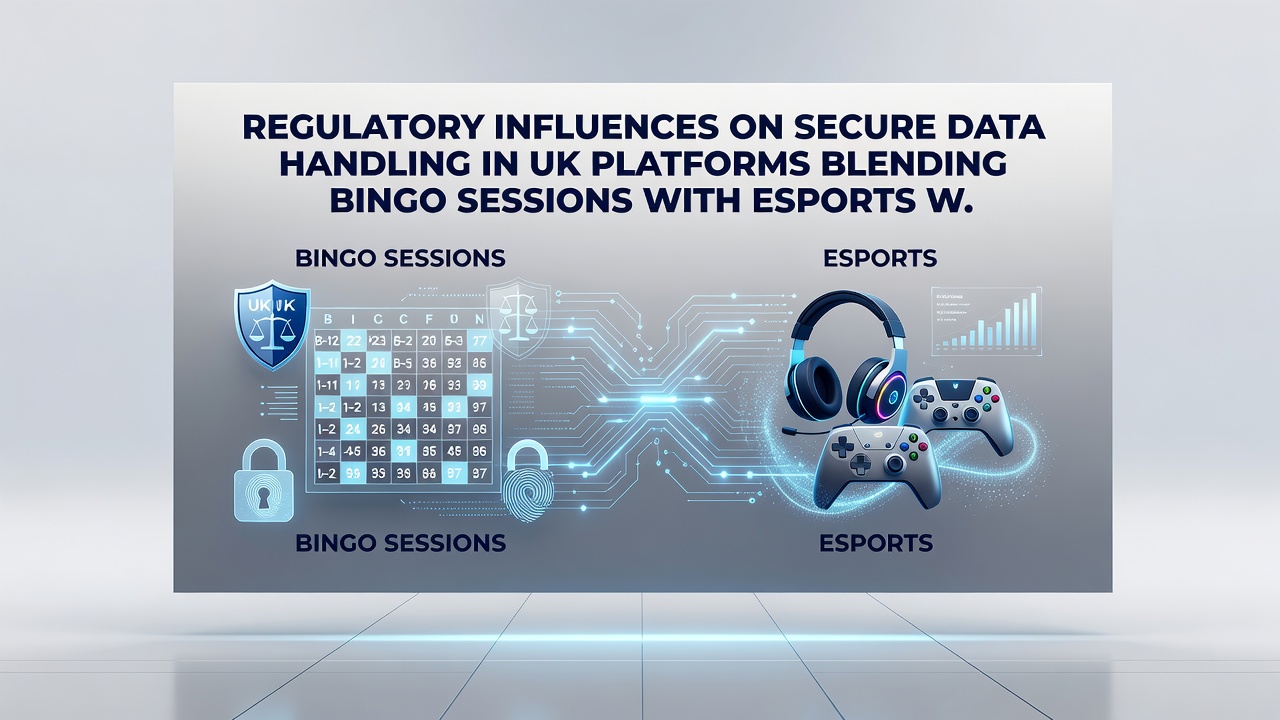 Secure server infrastructure diagram illustrating encrypted data flows between bingo and esports modules on a UK gaming platform